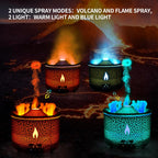 Transform Your Space with the Aroma Essential Oil Diffuser - 360ml Volcano & Flame Modes with Gift-Ready Essential Oils