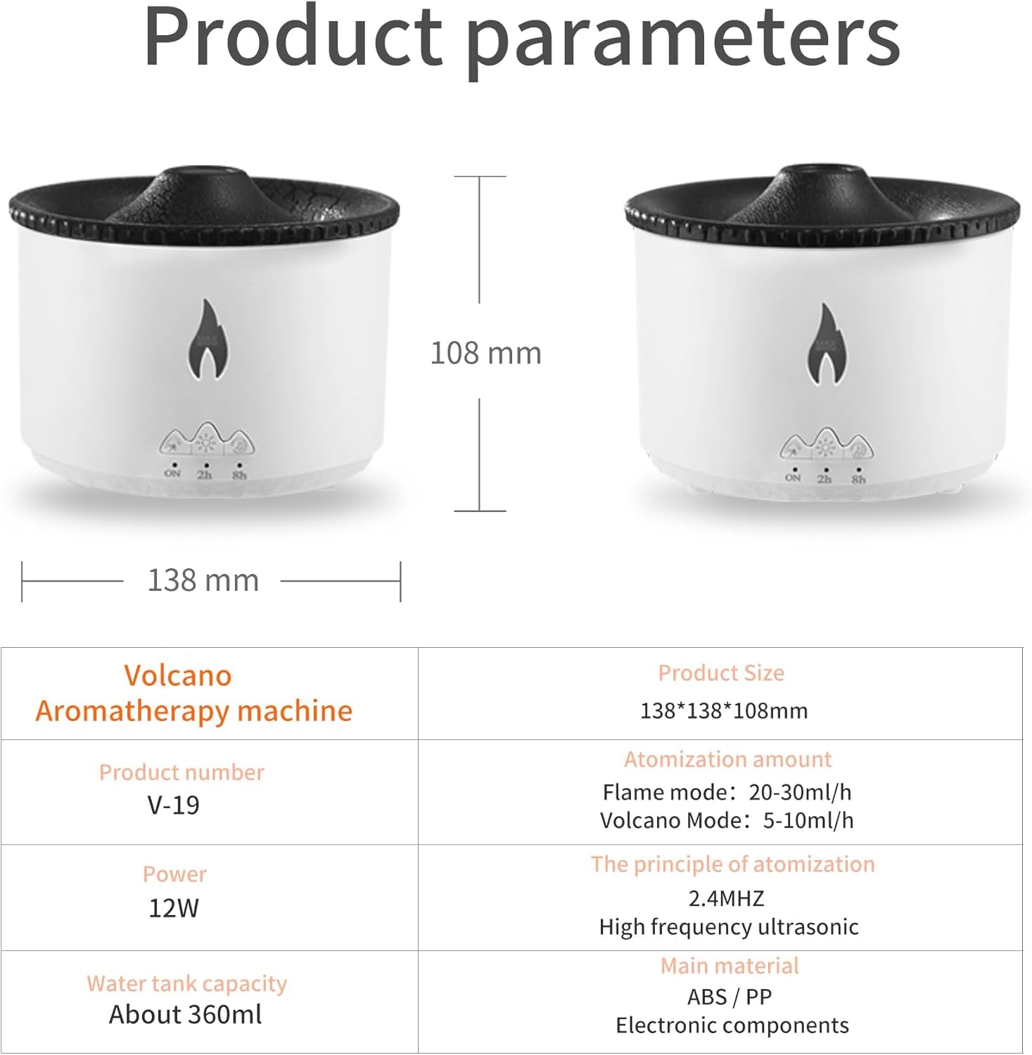 Transform Your Space with the Aroma Essential Oil Diffuser - 360ml Volcano & Flame Modes with Gift-Ready Essential Oils